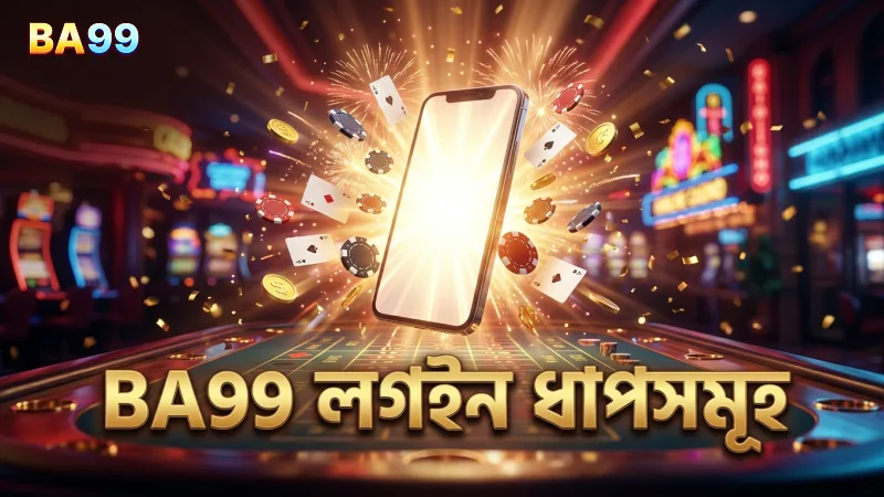 BA99 লগইন প্রক্রিয়ার মূল ধাপগুলি স্পষ্টভাবে চিহ্নিত করা হয়েছে।