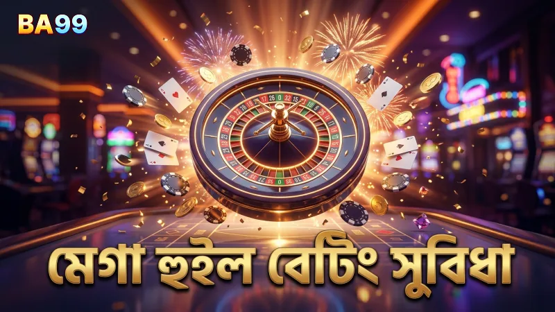 মেগা হুইল বেটিং নিয়ম ও মাল্টিপ্লায়ার সুবিধা ব্যাখ্যা করে।